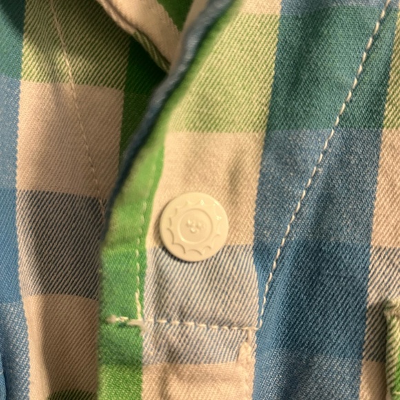 Big Bud Press Shorts Jumpsuit! Small. Blue green & white - Picture 6 of 6